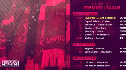 EPL Commentators on NBC Sports: Oct. 13, 2017