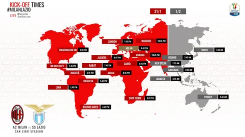 Where to find AC Milan vs. Lazio Coppa Italia on US TV