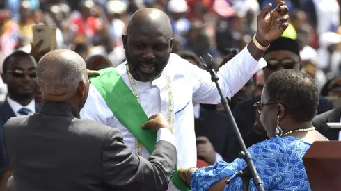 Liberia swears in ex-soccer star George Weah as new leader