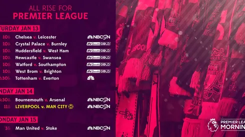 EPL Commentators on NBC: Jan. 12, 2018