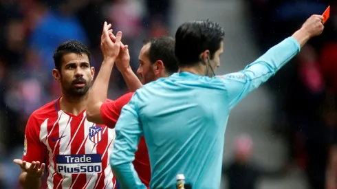 Diego Costa sent off after scoring Atletico winner