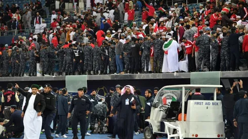 Forty injured as stadium barrier collapses at Gulf Cup final