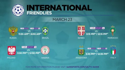 Where to find Russia vs. Brazil friendly on US TV and streaming