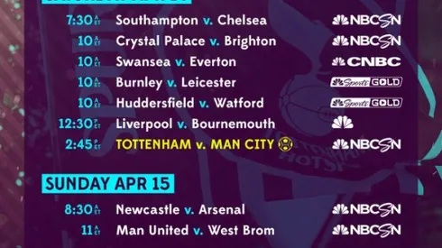 EPL Commentators on NBC: April 13, 2018