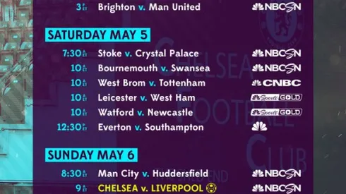 EPL Commentators on NBC: May 4, 2018