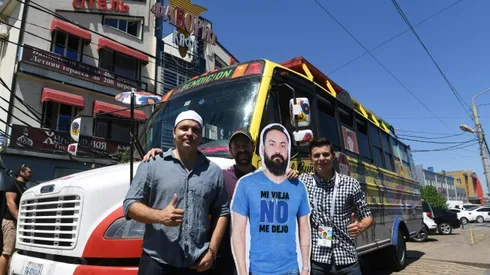 The Mexicans and their World Cup cardboard cutout friend
