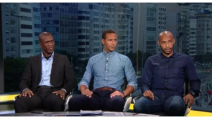 Clarence Seedorf (far left) on BBC.
