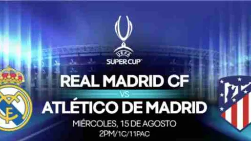 Where to find Real Madrid vs. Atletico Madrid UEFA Super Cup on US TV and streaming