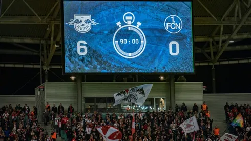 Leipzig hit six to go second in Bundesliga