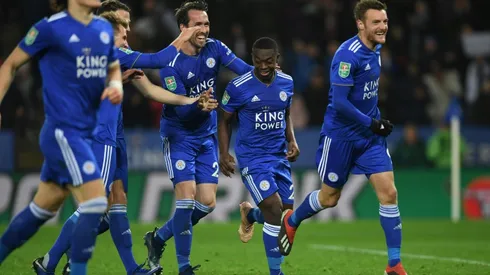 Leicester win Saints shoot-out to book Man City clash