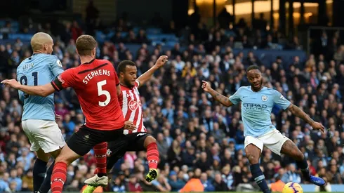 Sterling at the double as Man City hit Saints for six