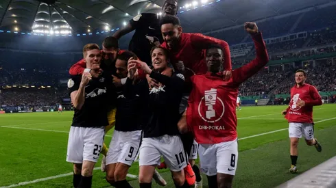 Forsberg and Poulsen fire Leipzig to first cup final