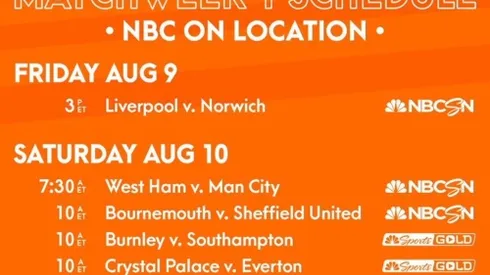 EPL Commentators on NBC: Aug. 9, 2019