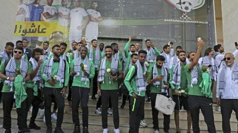 Saudi football team makes first West Bank visit