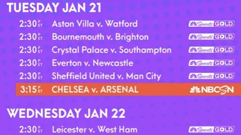 EPL Commentators on NBC Sports: Jan. 21, 2020