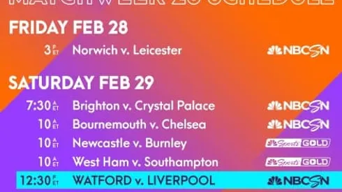 EPL Commentators on NBC: Feb. 28, 2020