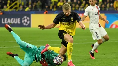 Haaland double gives Dortmund edge over PSG but Neymar strike keeps tie alive