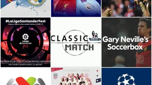 Schedule of classic soccer games and programming on TV this weekend