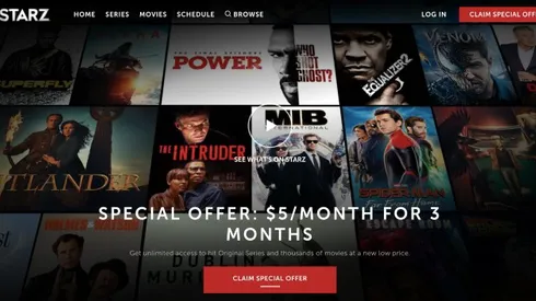 Watching movies and TV shows on Starz