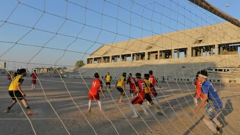 Iraq's 'stadium of horrors' in ruins, but the game goes on