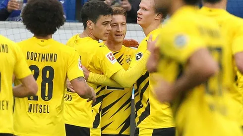 Replacements Haaland, Reus combine to send Dortmund second