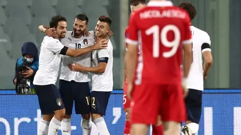 Veteran Caputo scores on debut as Italy crush Moldova 6-0