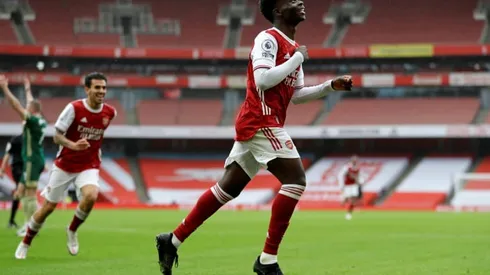 Arsenal's Saka celebrates England call by sinking Blades