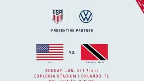 Where to find USA vs. Trinidad and Tobago: Jan. 31, 2021