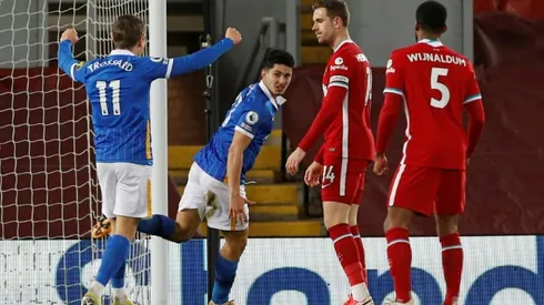 Liverpool stunned by Brighton as Man City move three points clear