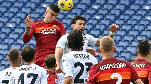 Mancini lifts Roma past Genoa to fourth in Serie A