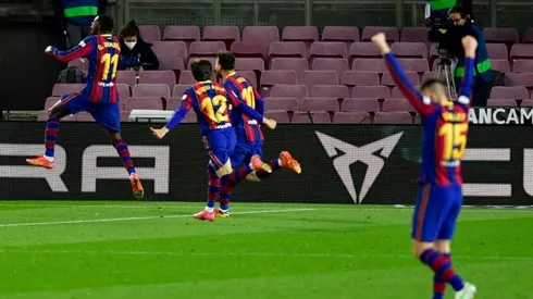 Barca edge closer to Atletico after late Dembele winner against Valladolid