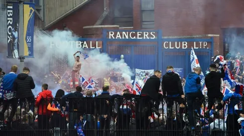 20 arrests made as Rangers fans' title party turns violent