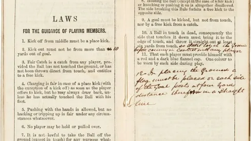 Football rule book from 1859 sells for £57,000