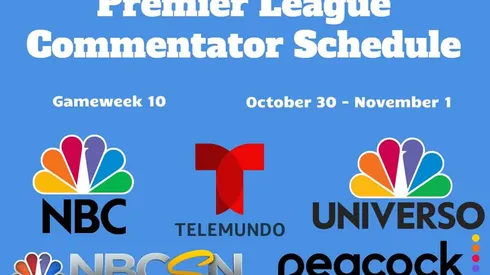 EPL commentators on NBC: Oct. 30 to Nov. 1