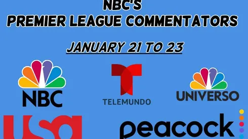 EPL Commentators on NBC: Jan. 21 to Jan. 23