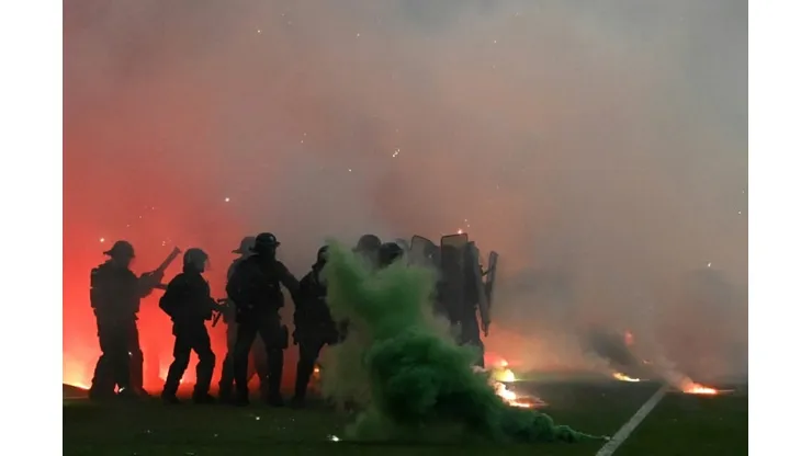Riot police clash with fans as Saint-Etienne relegated from Ligue 1