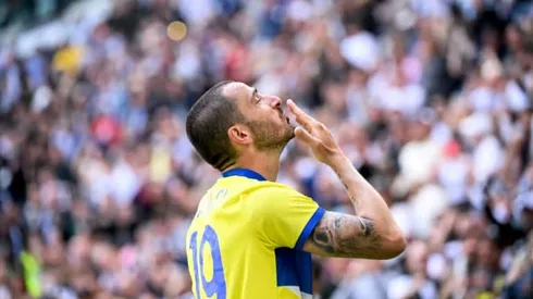 Birthday boy Bonucci puts Juve on brink of Champions League with brace