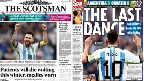 Argentina celebrate World Cup Final appearance: Paper reaction