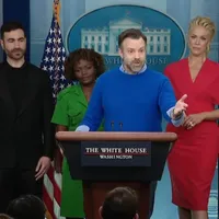 Ted Lasso cast visits White House to discuss mental health
