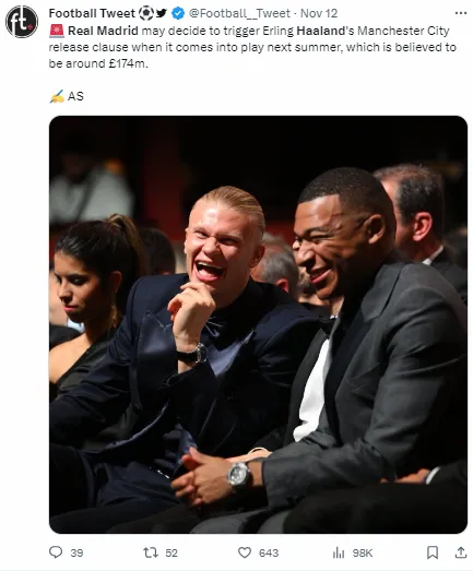 Real Madrid interest in Haaland is increasing