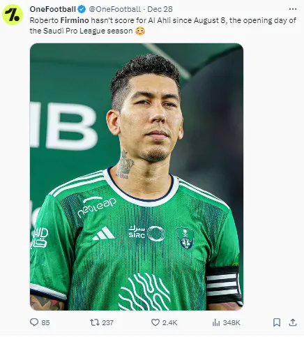 Roberto Firmino has struggled since leaving Liverpool in the summer