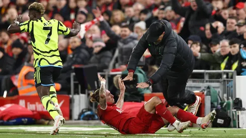 Clash with Klopp leaves Liverpool's Tsimikas with bizarre injury