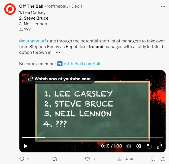 Discussions over the candidates for the Ireland job