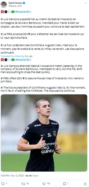 Strong interest from European clubs for Gabriel Moscardo