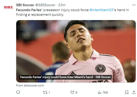 Facundo Farias has a devastating injury