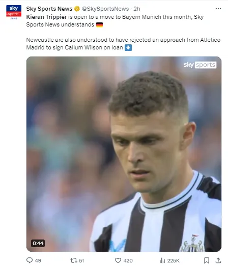 Kieran Trippier is rumored to be on his way to Germany