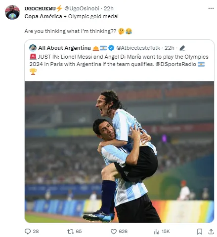 Rumors are Messi will be at the Copa America