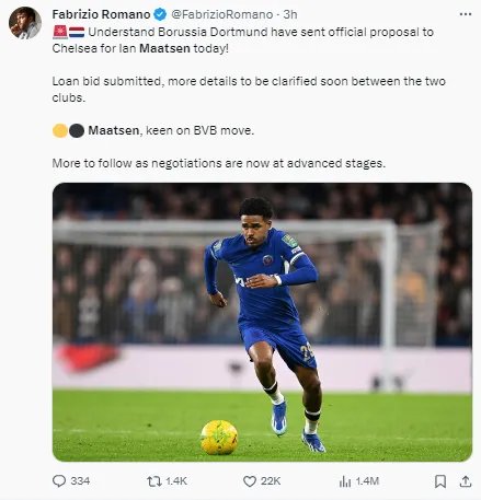 Dortmund are rumored to be close to signing Maatsen on loan
