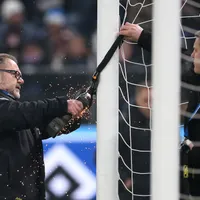 German fans put bike lock on goal to protest Bundesliga sale