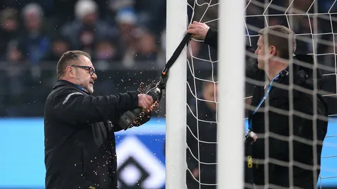 German fans put bike lock on goal to protest Bundesliga sale